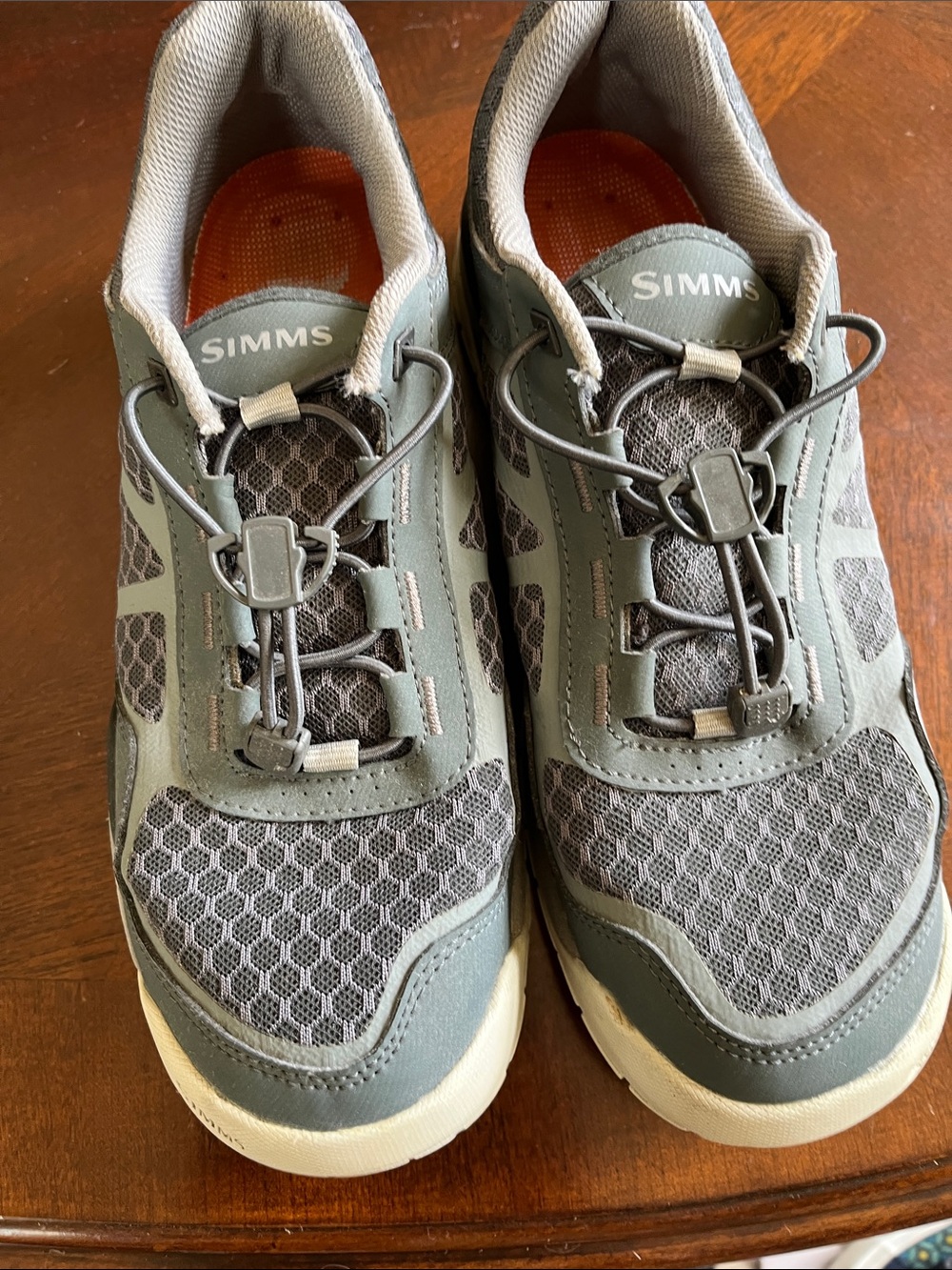 Simms Gray and Aqua Lightweight Active Sneakers